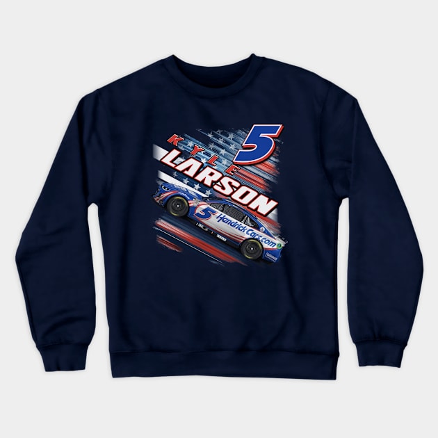 Kyle Larson Patriotic Crewneck Sweatshirt by art.Hamdan